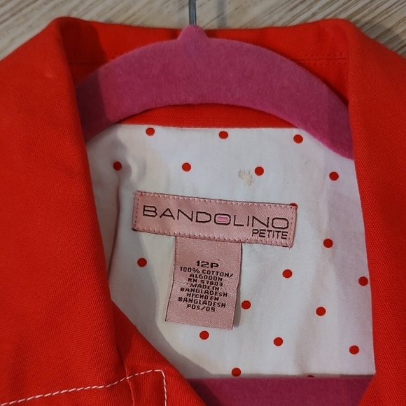 Bandolino Retro Orange Double-Breasted Jacket Size 12 - Picture 2 of 10